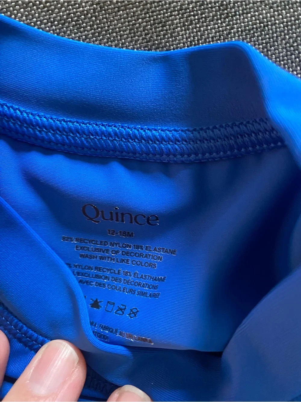 Quince Electric Blue Swim Rash Guard